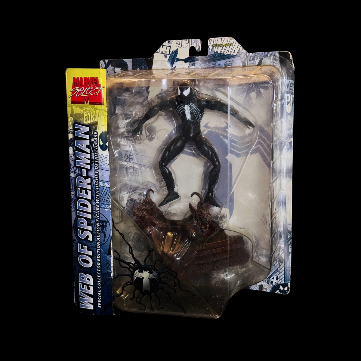 Marvel Select Web of Spider-Man Black Costume Spider-Man Action Figure – Diamond Select Toys | Special Collector’s Edition – 2005