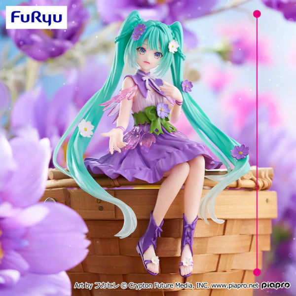 FuRyu Hatsune Miku Flower Fairy Cosmos Purple Color Ver. Noodle Stopper Figure