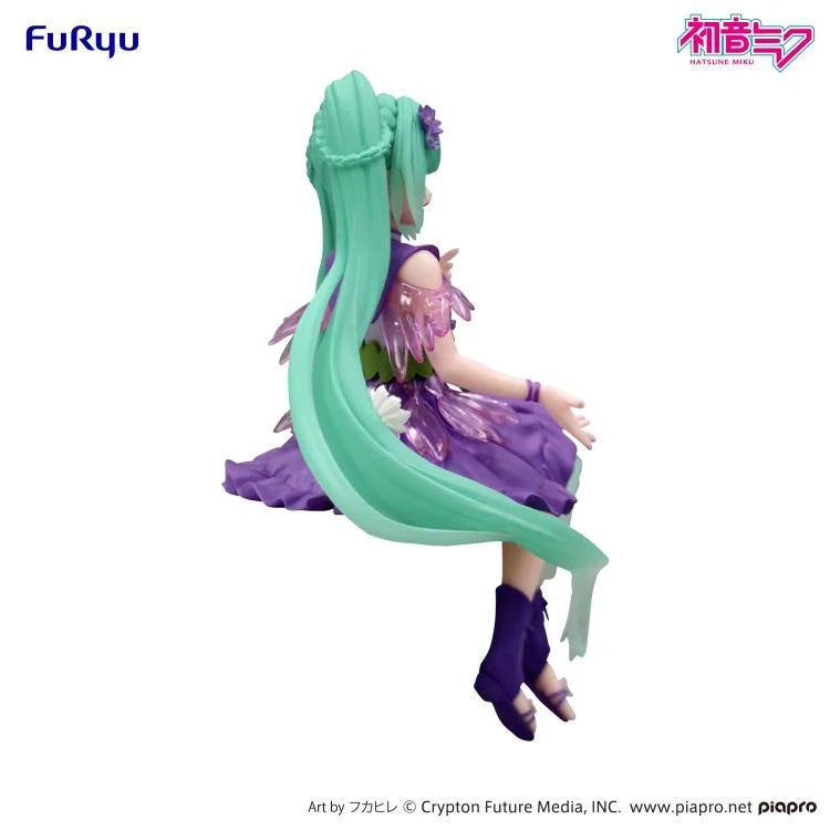 FuRyu Hatsune Miku Flower Fairy Cosmos Purple Color Ver. Noodle Stopper Figure