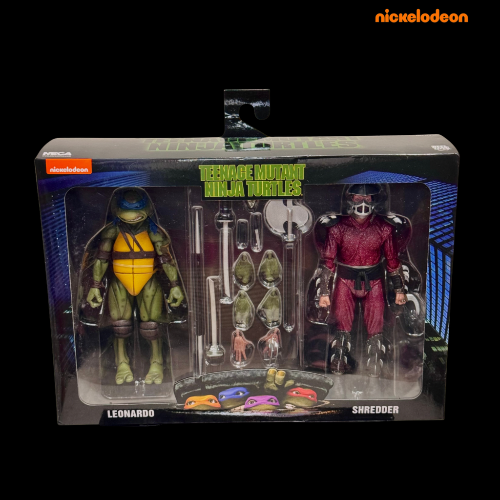 NECA Teenage Mutant Ninja Turtles (1990 Movie) – Rooftop Battle Leonardo vs. Shredder 7” Action Figure 2-Pack Walmart Exclusive