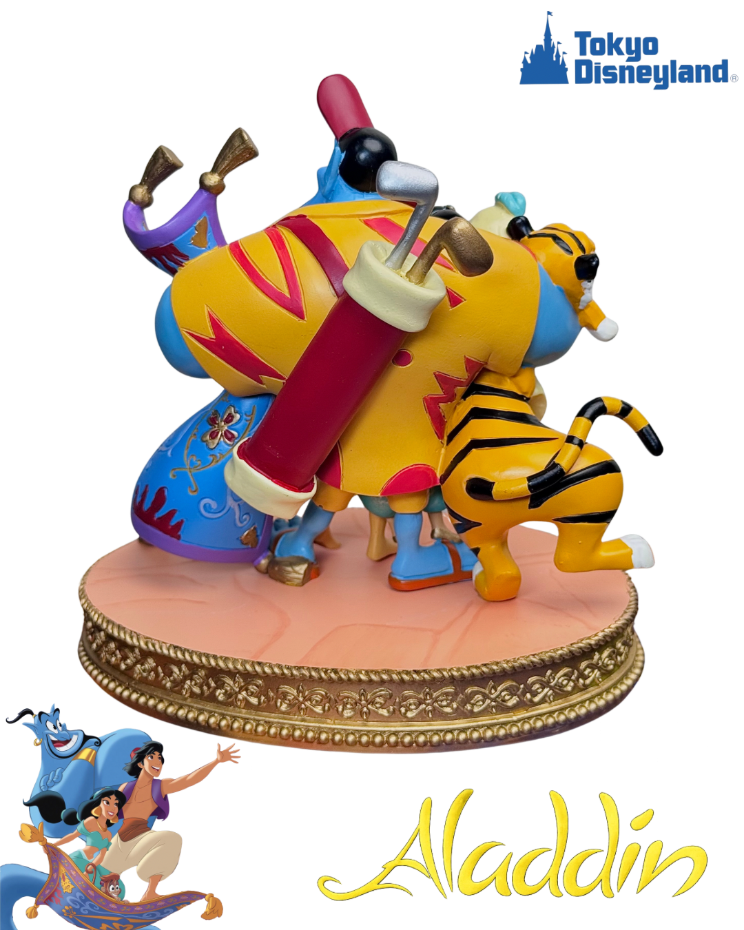 Disney Store Japan Exclusive Aladdin Story Collection Limited Edition Figure – Genie, Aladdin, Jasmine, Rajah, Abu & Sultan