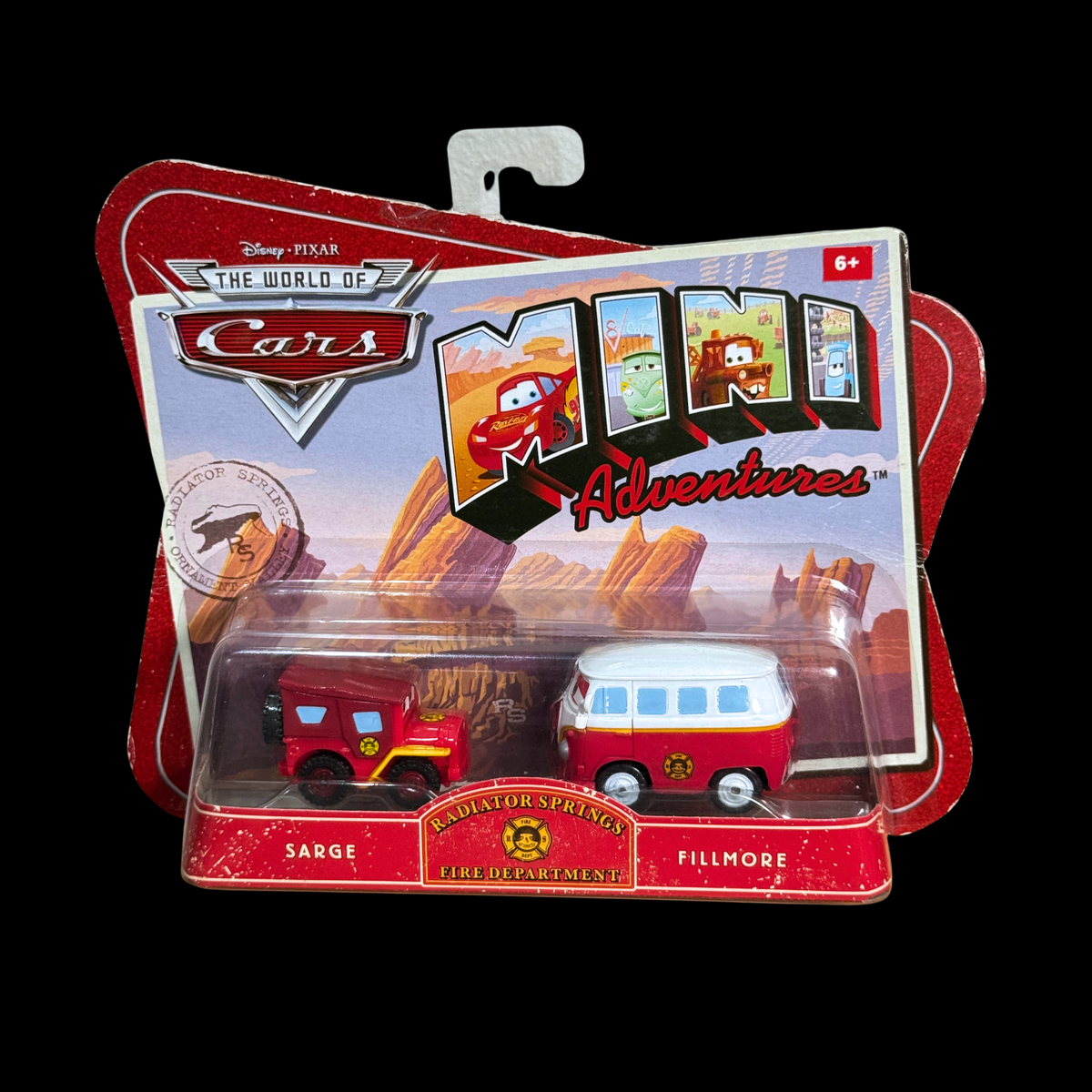 Disney Pixar Cars Mini Adventures Radiator Springs Fire Department Sarge & Fillmore 2-Pack