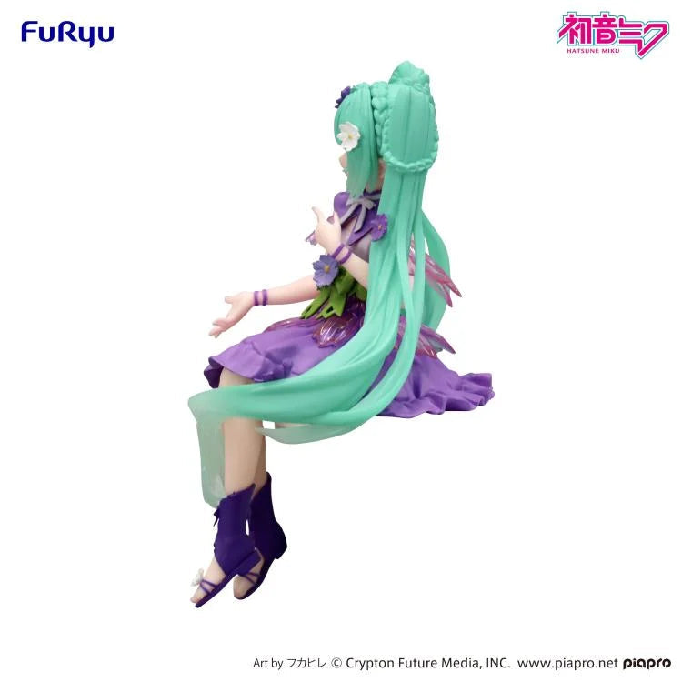 FuRyu Hatsune Miku Flower Fairy Cosmos Purple Color Ver. Noodle Stopper Figure