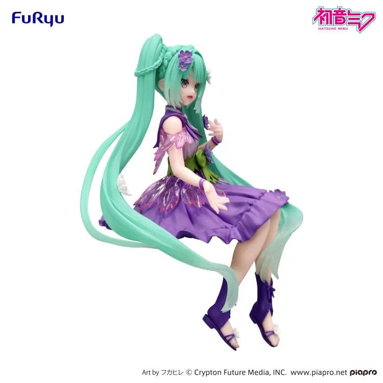 FuRyu Hatsune Miku Flower Fairy Cosmos Purple Color Ver. Noodle Stopper Figure