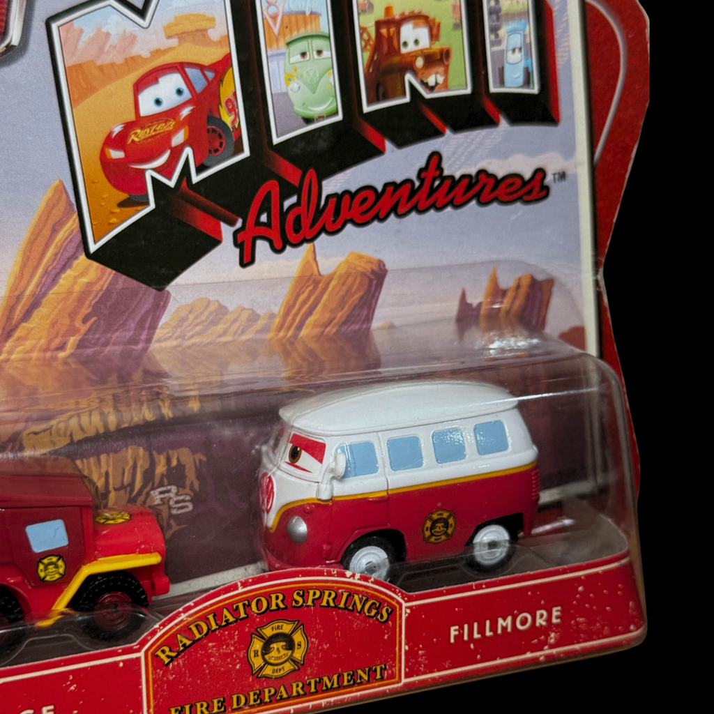 Disney Pixar Cars Mini Adventures Radiator Springs Fire Department Sarge & Fillmore 2-Pack