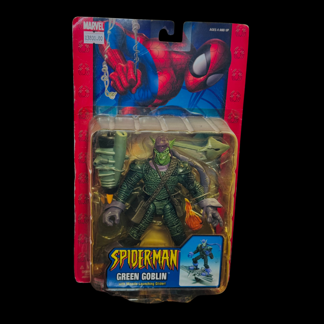 Toy Biz Spider-Man Green Goblin Action Figure with Missile-Launching Glider – 2003