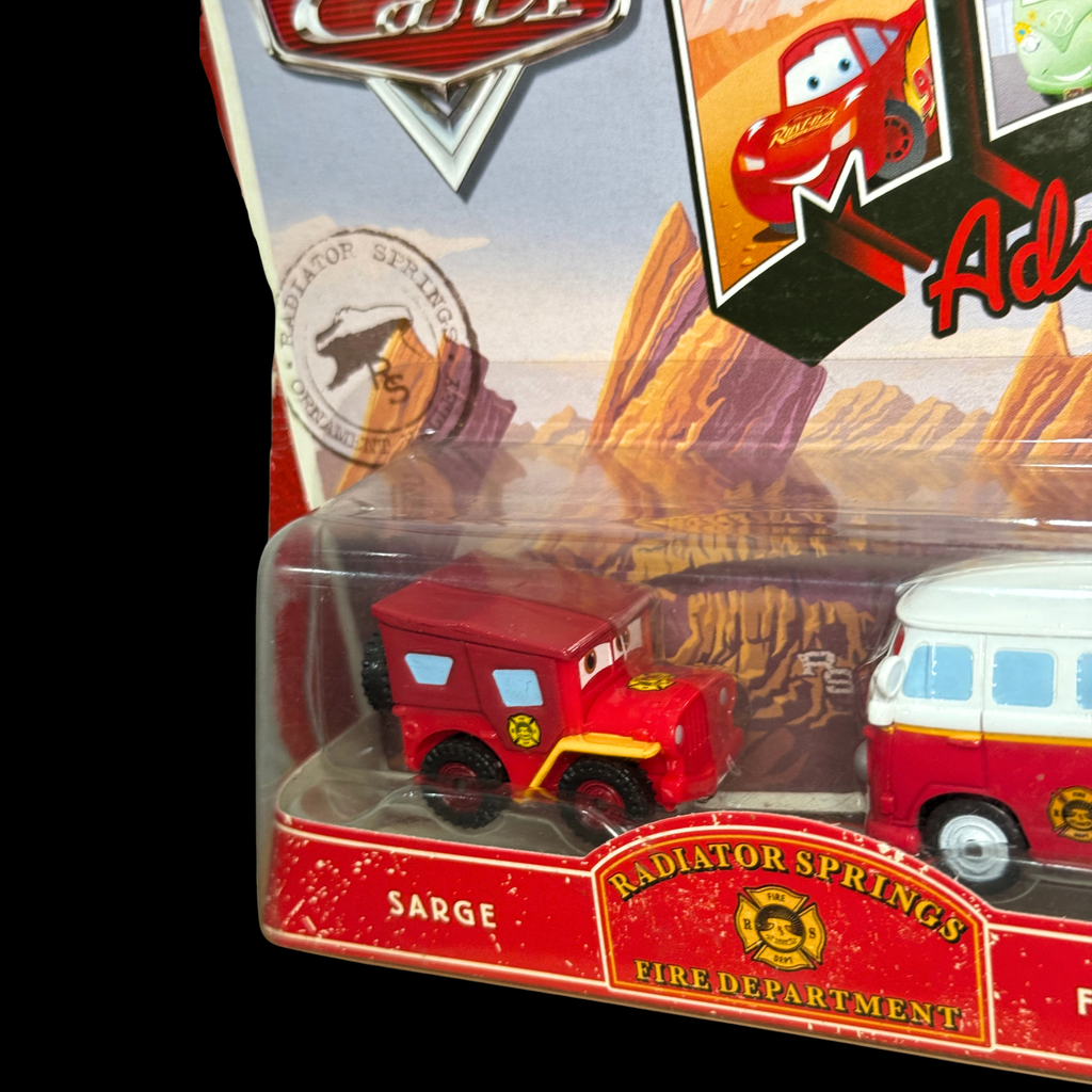 Disney Pixar Cars Mini Adventures Radiator Springs Fire Department Sarge & Fillmore 2-Pack