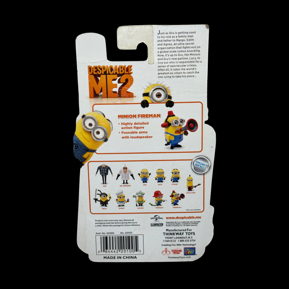 Thinkway Toys Despicable Me 2 Minion Fireman Action Figure