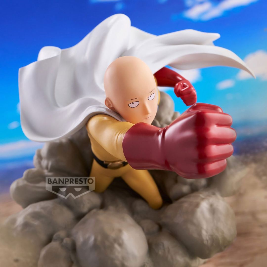 Banpresto One-Punch Man Saitama Diorama Statue – Serious Punch Attack Pose