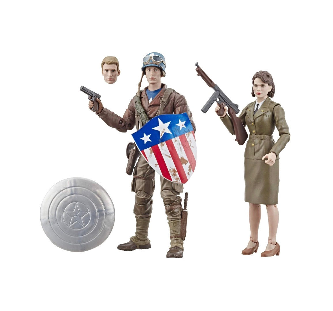 Marvel Legends Series Captain America & Peggy Carter 6-Inch Action Figure 2-Pack – The First Avenger