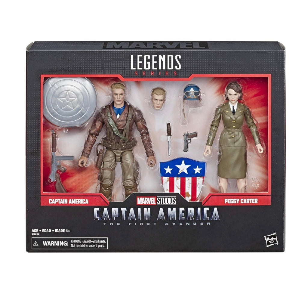Marvel Legends Series Captain America & Peggy Carter 6-Inch Action Figure 2-Pack – The First Avenger