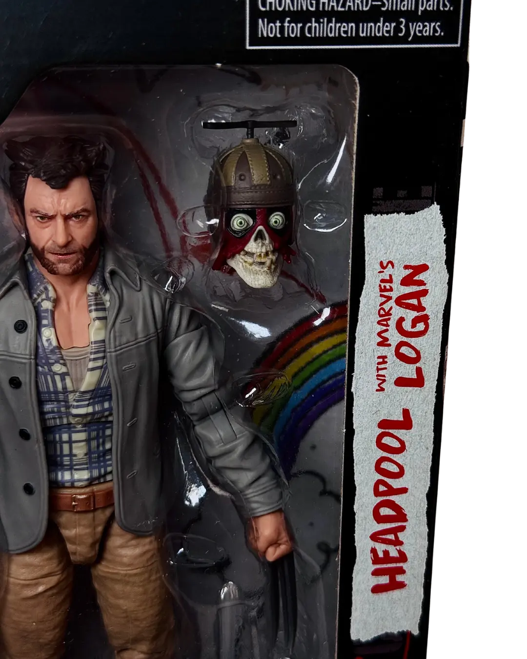 Marvel Legends Headpool with Logan packaging back view